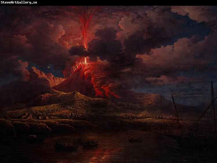 William Marlow Vesuvius erupting at Night